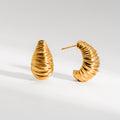 BRINCO SEMI ARGOLA TEXTURIZADO DOURADO