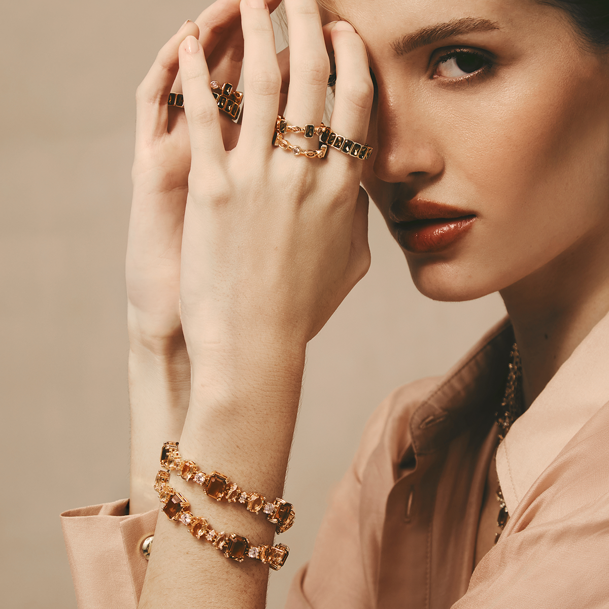 PULSEIRA NUANCES MARROM DOURADO