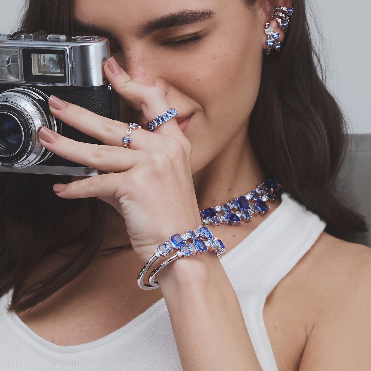 BRACELETE NUANCES AZUL PRATEADO