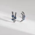 BRINCO DUPLO NUANCES AZUL PRATEADO