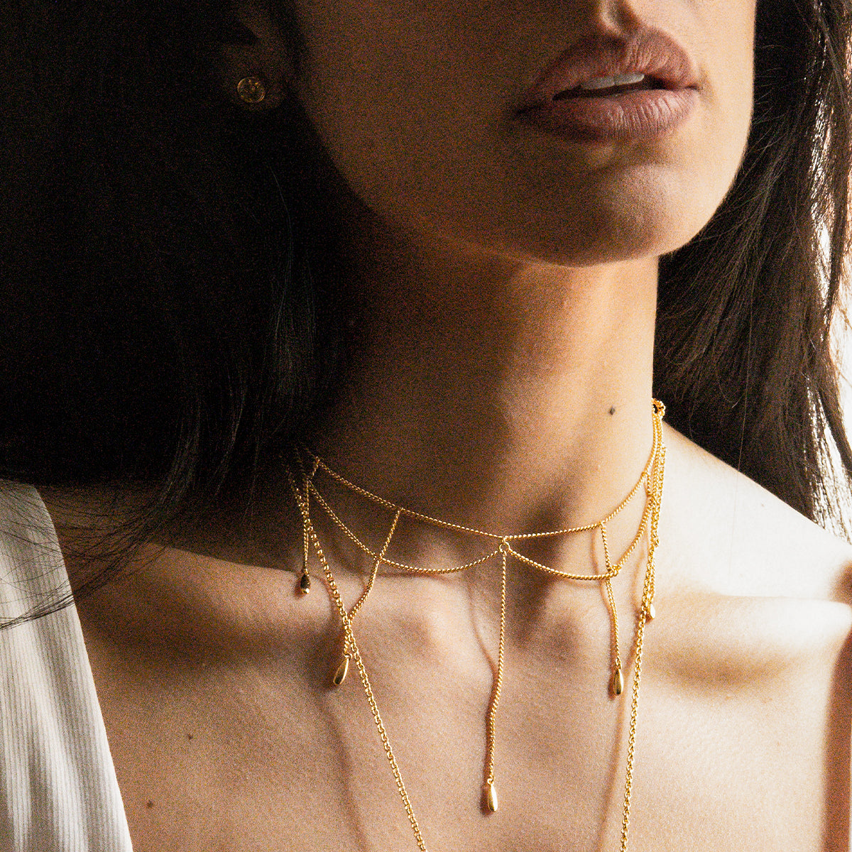 COLAR OLHO GIPSY DOURADO